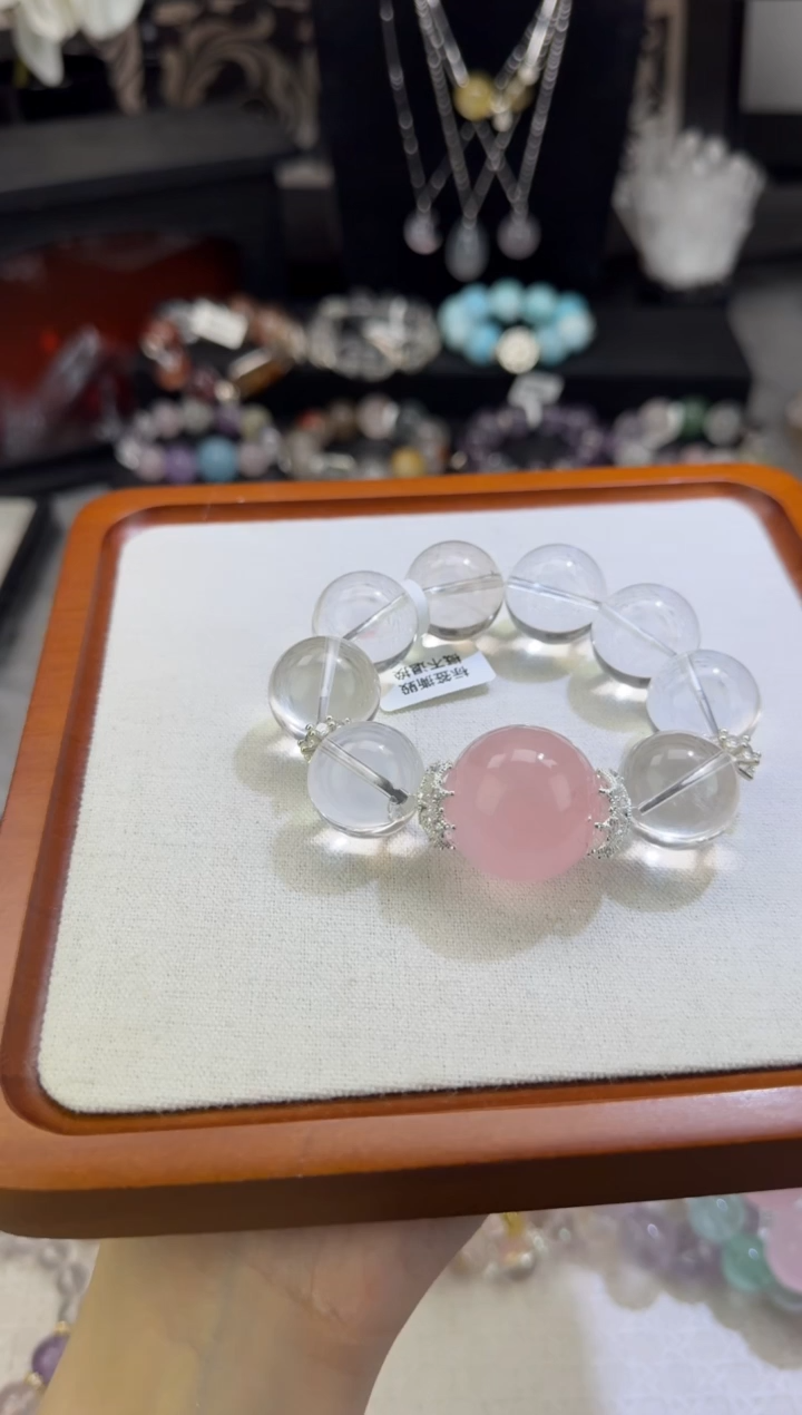 水晶手链未镶嵌天然水晶 多样性发其一