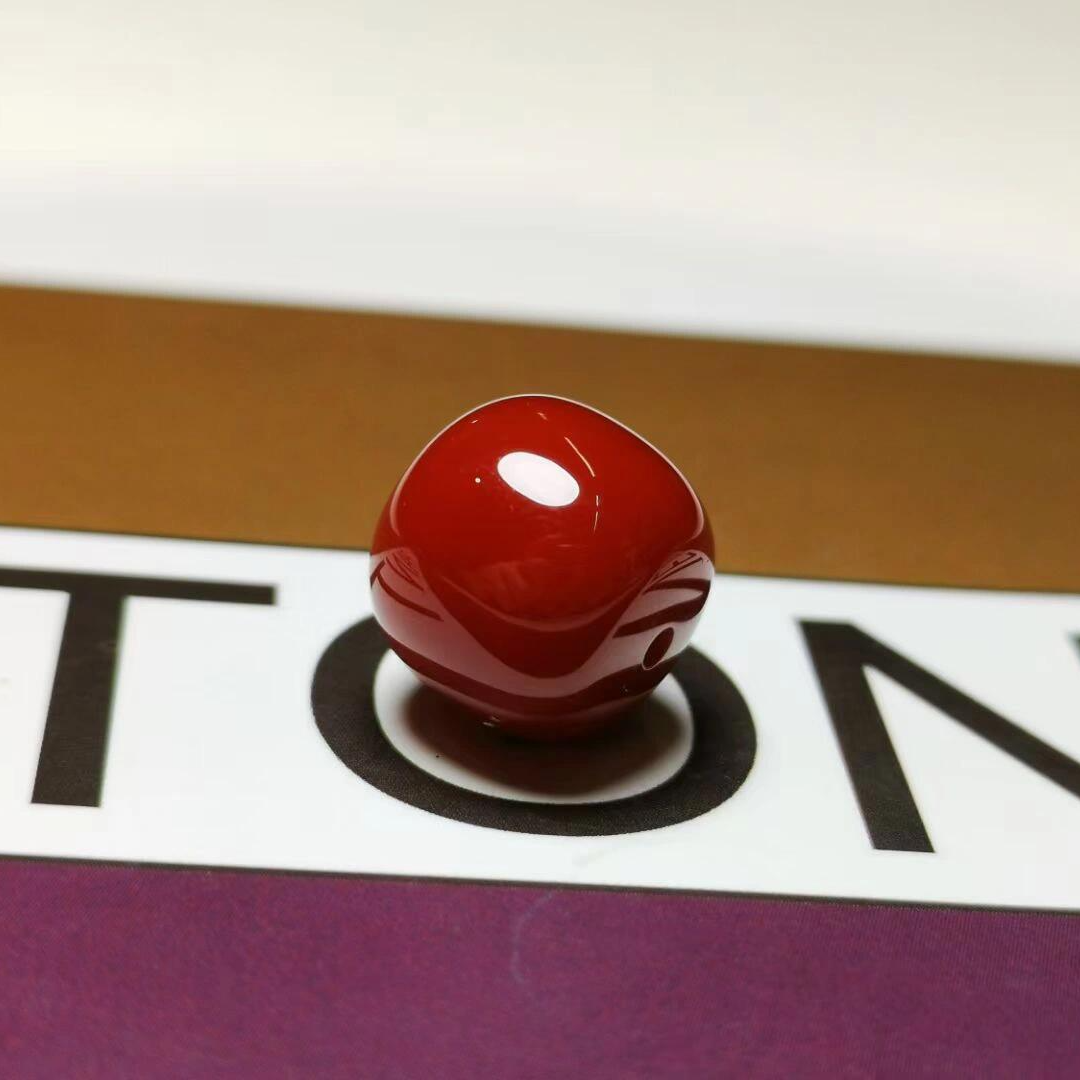 牛血红卡15mm老型珠一颗单珠配饰