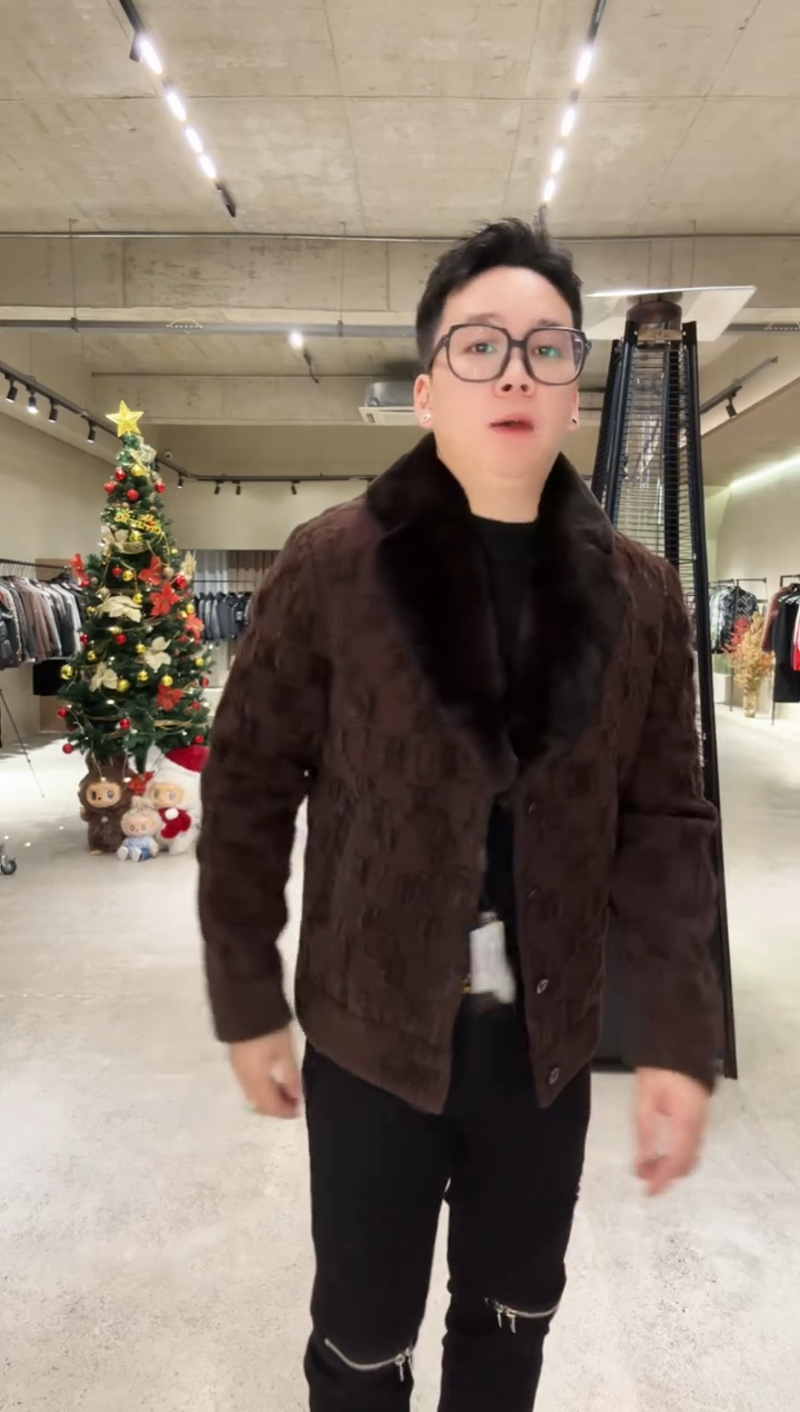 50码（125-140斤）男士真皮拼接棉夹克