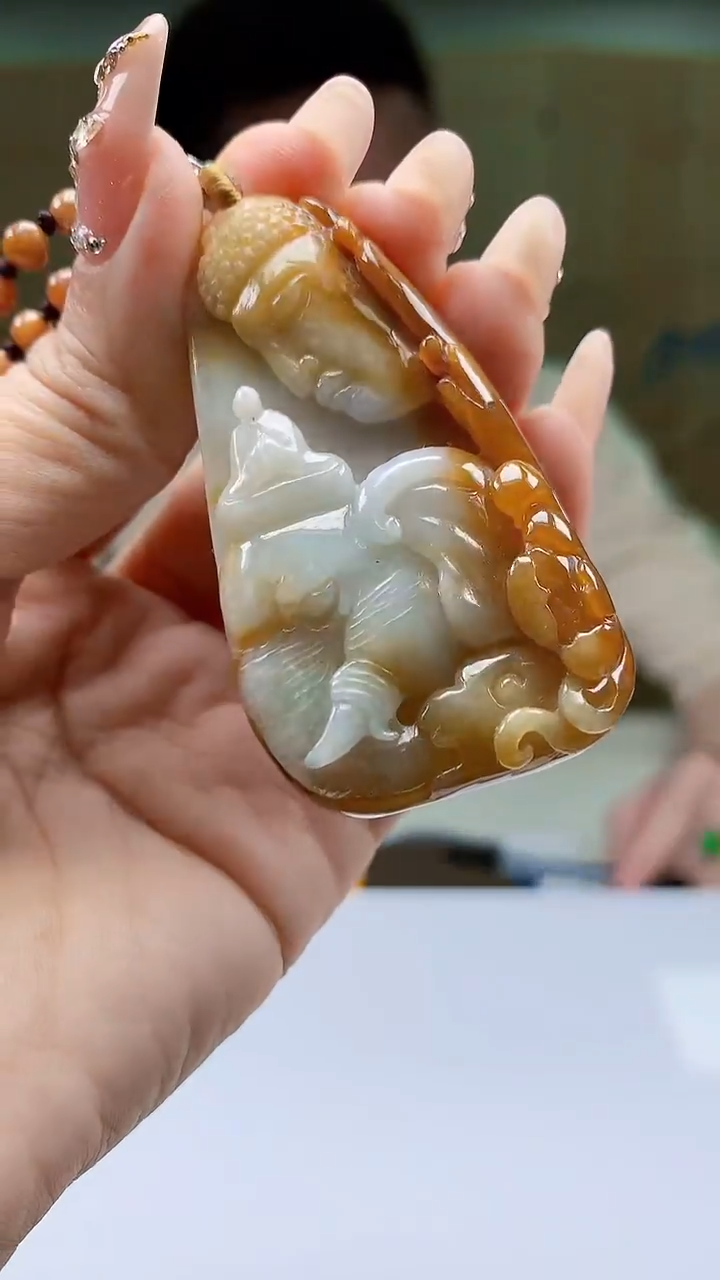 【闪购商品】定制翡翠未镶嵌4990ty-毛货挂件269