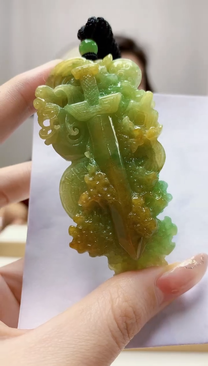 未镶嵌定制翡翠4829jw-毛货挂件38