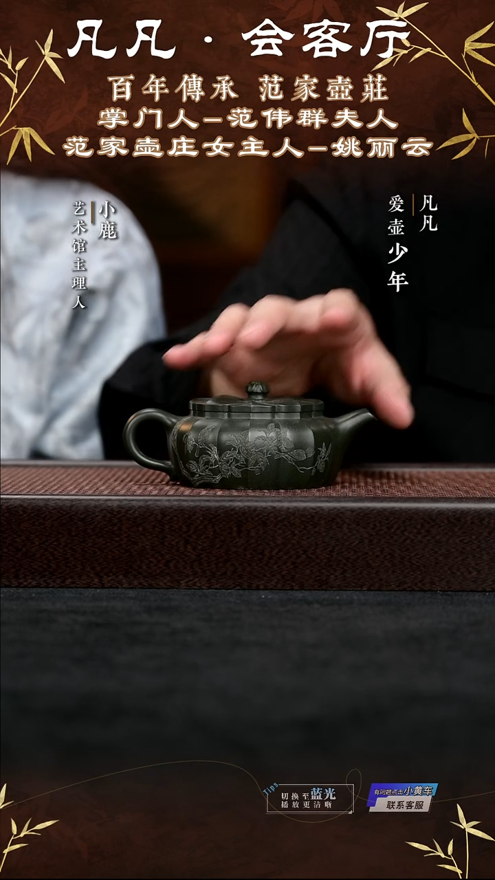 茶壶紫砂姚丽云紫砂壶129 &凡凡会客厅 菱花井栏绿泥