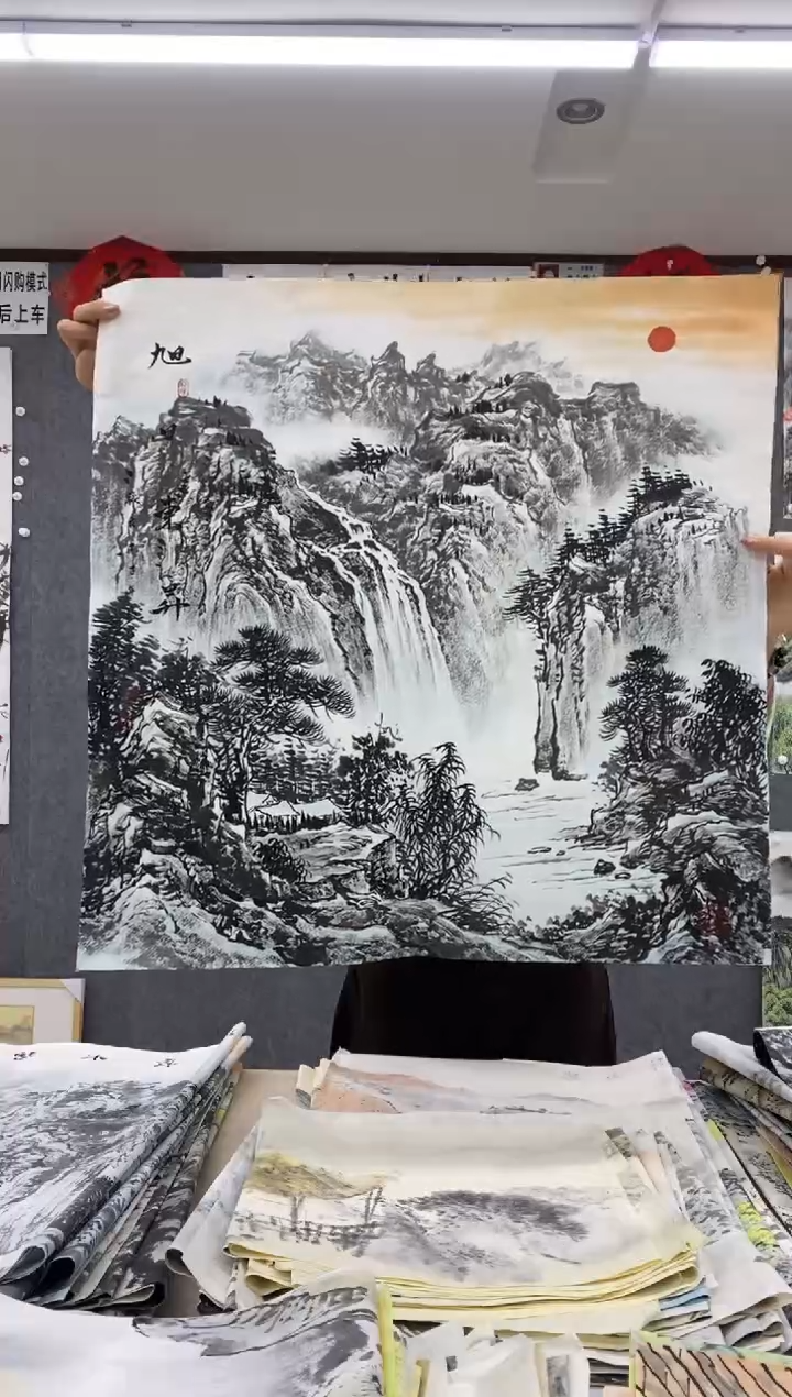 国画福利！沈泳江手绘 四尺斗方68*68cm