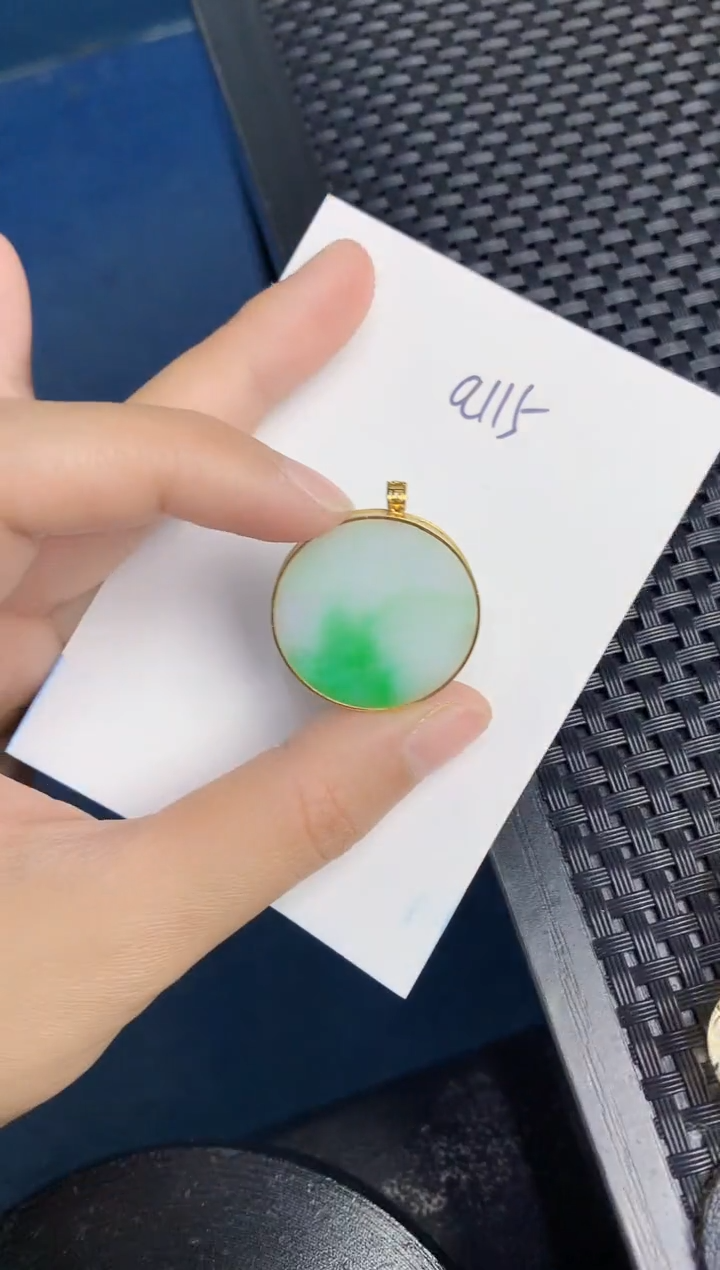 【闪购商品】翡翠颈饰18K金镶嵌000000000