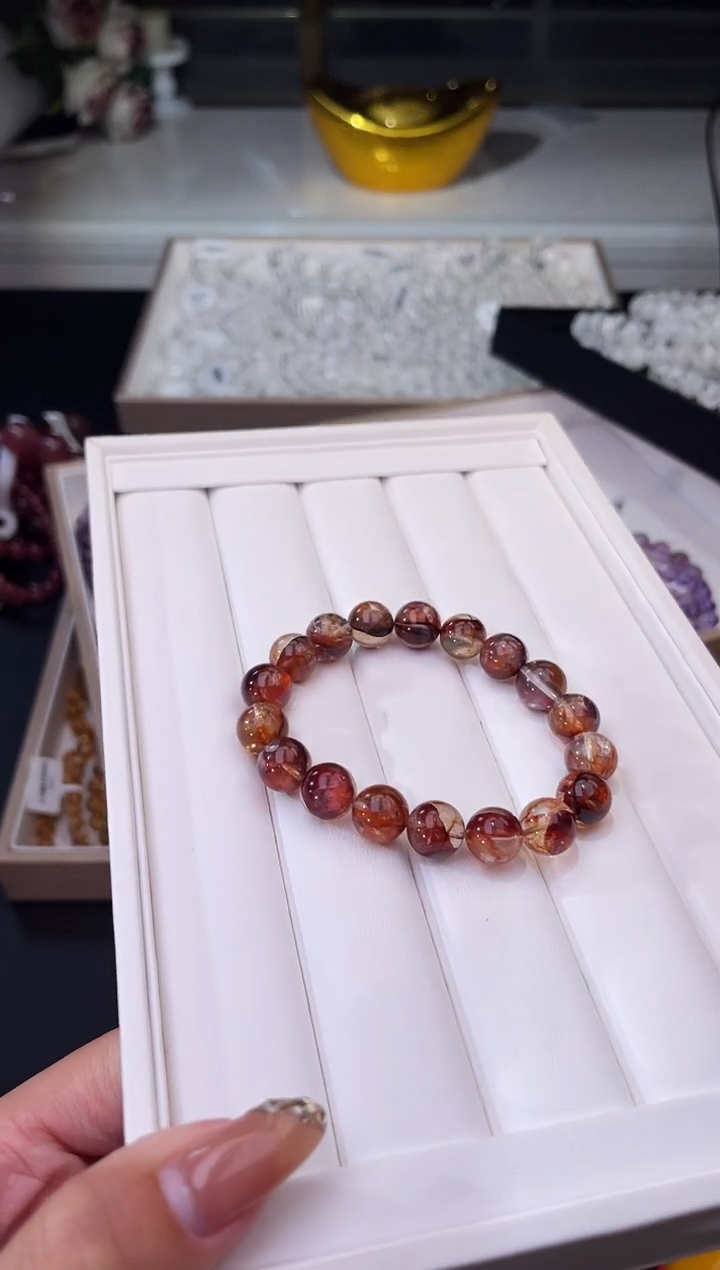 【闪购商品】水晶/未镶嵌K18牛血红胶花11mm/多样性发一