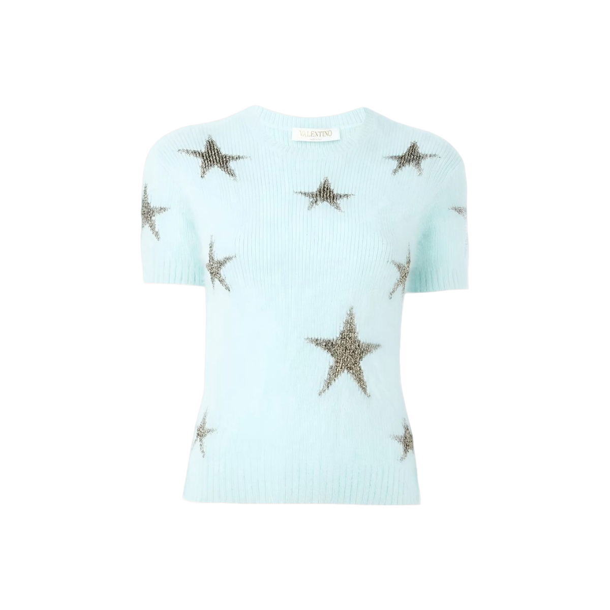99新 Valentino/华伦天奴 汤/P245620913/星星 针织 毛衣 短袖 S
