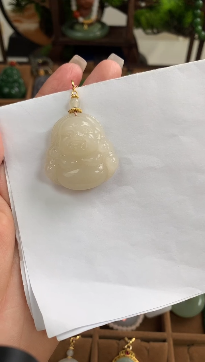 【闪购商品】和田玉颈饰未镶嵌吊坠35mm