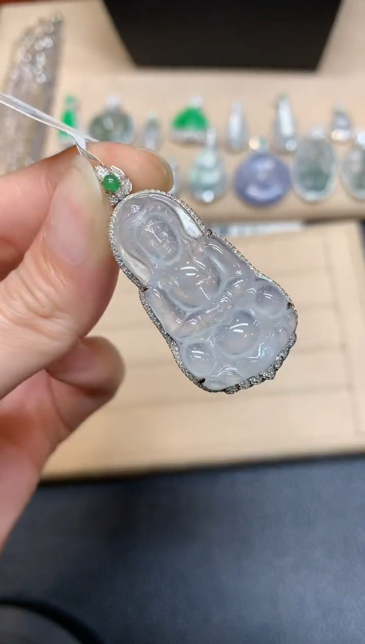 【闪购商品】翡翠颈饰18K金镶嵌【无服务费