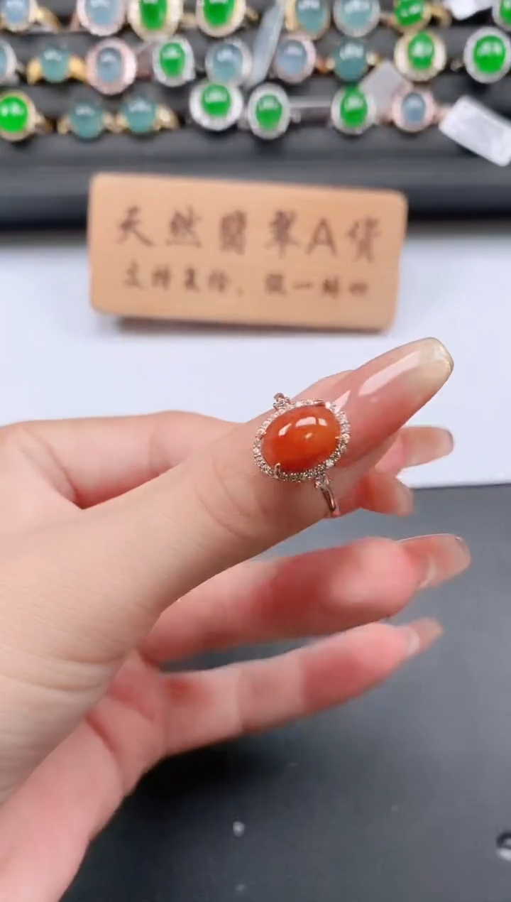 银S925镶嵌戒指翡翠11