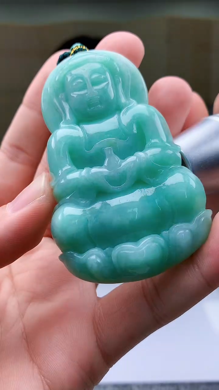 【闪购商品】定制翡翠未镶嵌4829bb-毛货挂件49