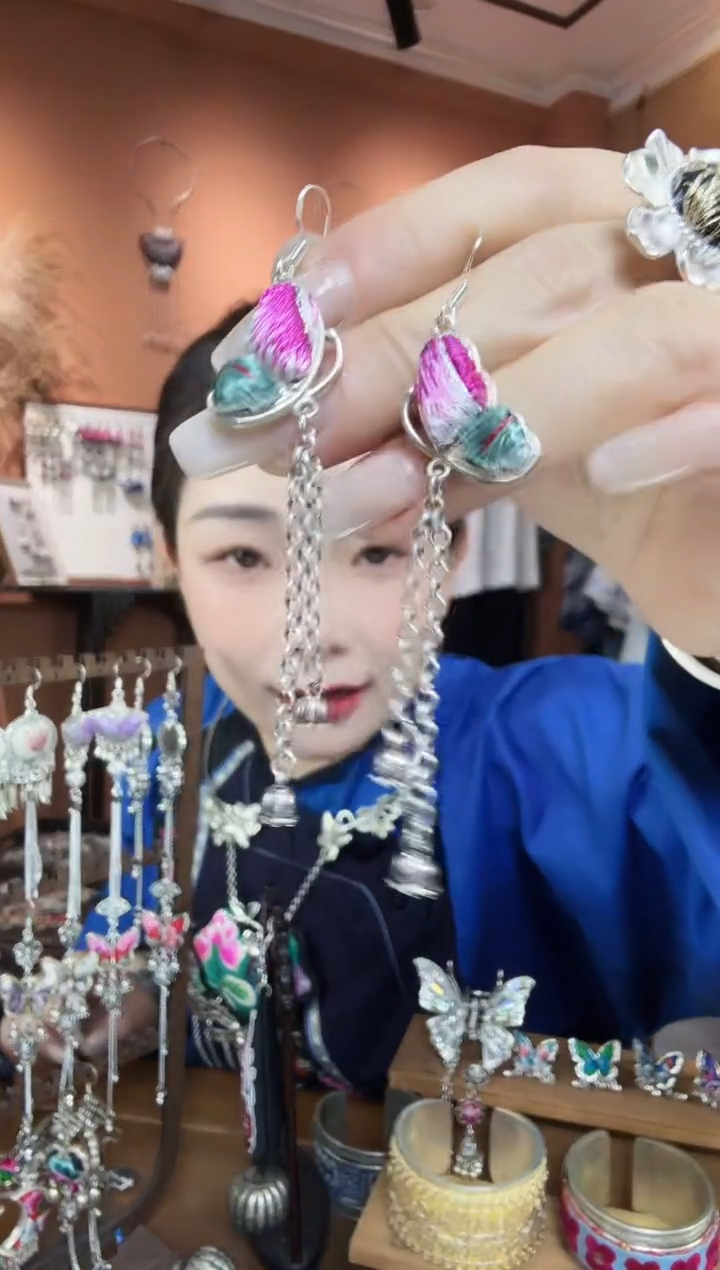 刺绣纯手工民族风耳环