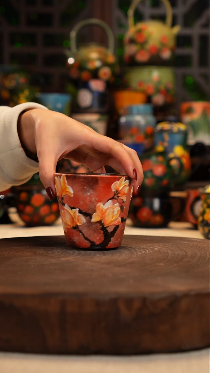 油画   釉下彩  杯子