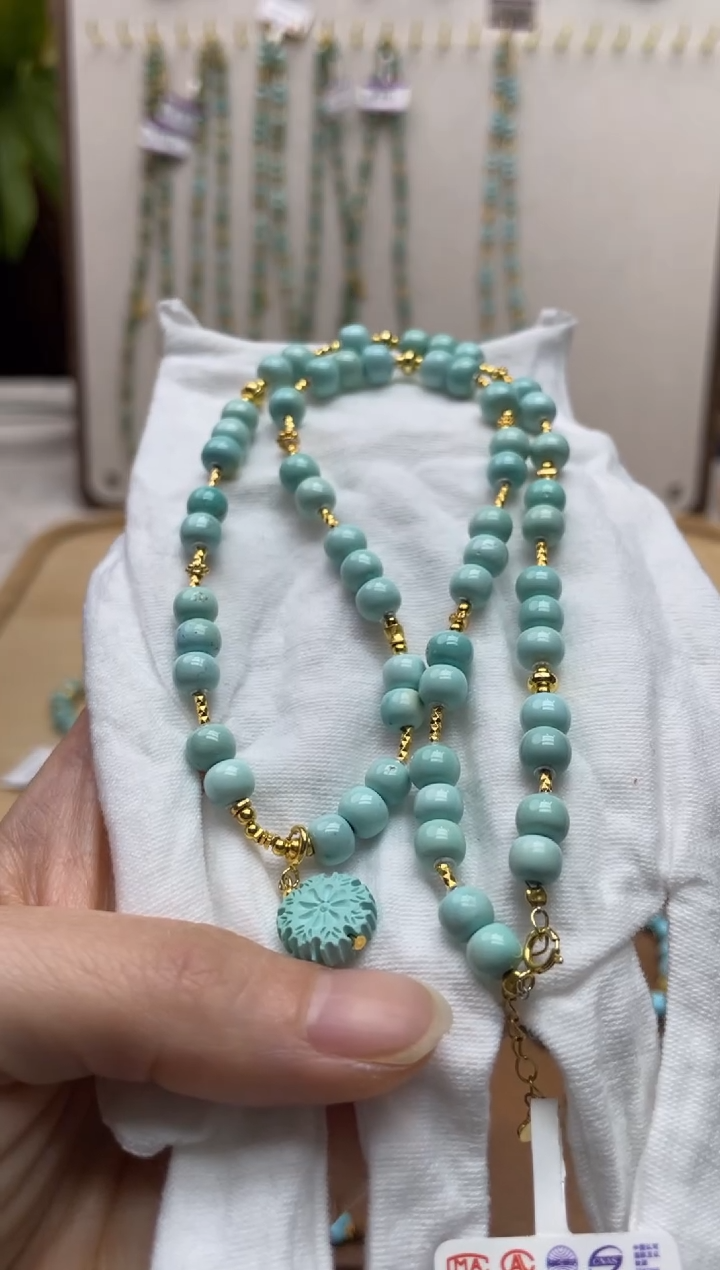 【闪购商品】绿松石项链银S925镶嵌111