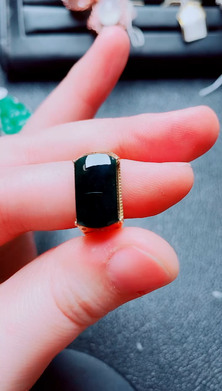 银S925镶嵌戒指翡翠1111