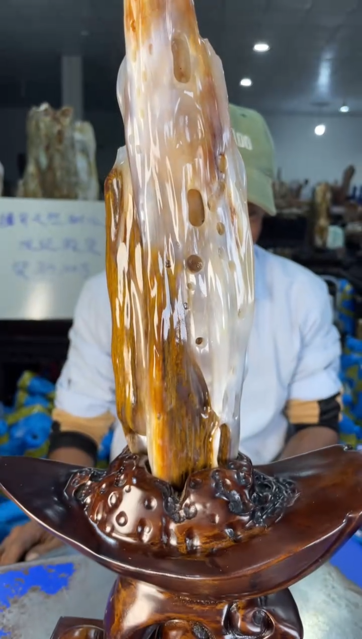 未镶嵌摆件硅化玉21