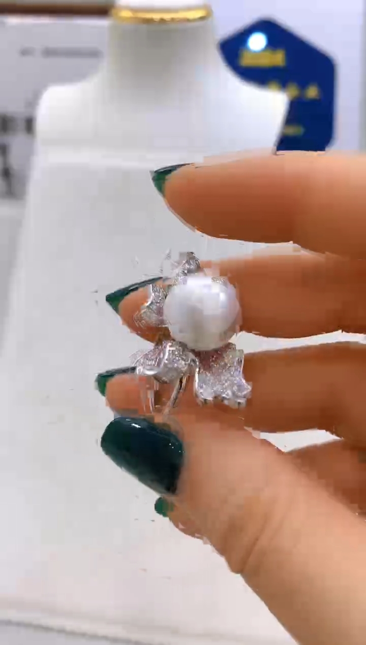 【闪购商品】淡水珍珠戒指银S925镶嵌53