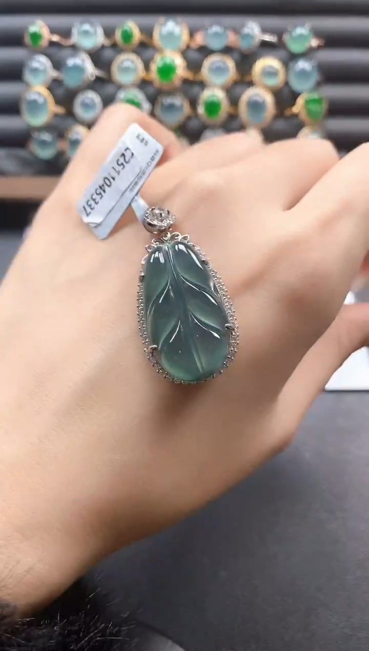 银S925镶嵌戒指翡翠51151