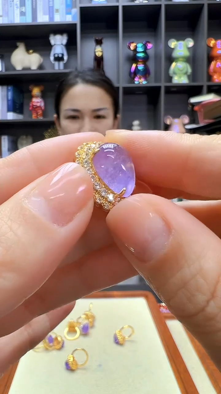 翡翠14K金镶嵌颈饰丹丹diy劲饰