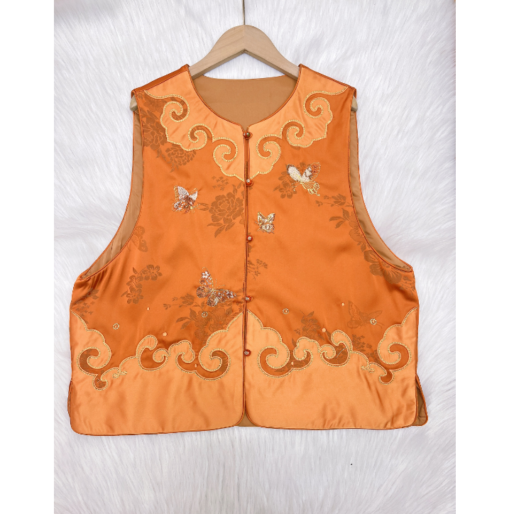 新中式国风刺绣马甲女 云肩