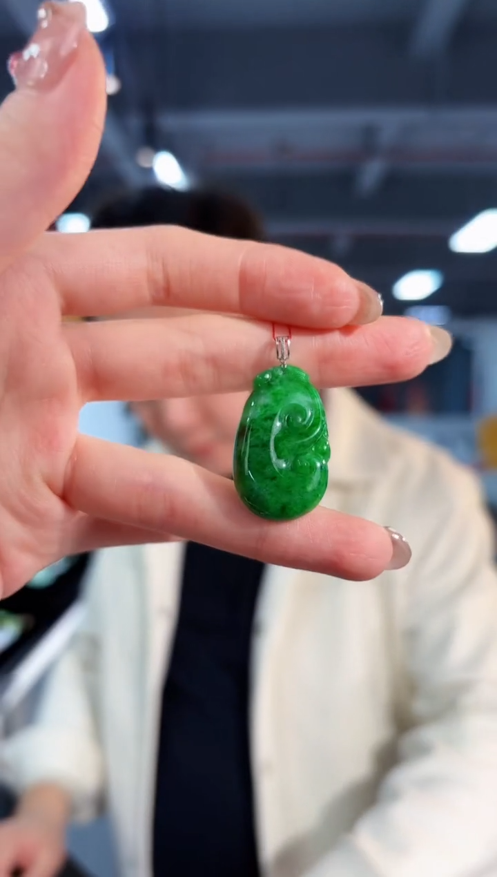 【闪购商品】翡翠颈饰18K金镶嵌缅料A货/支持复检/一件