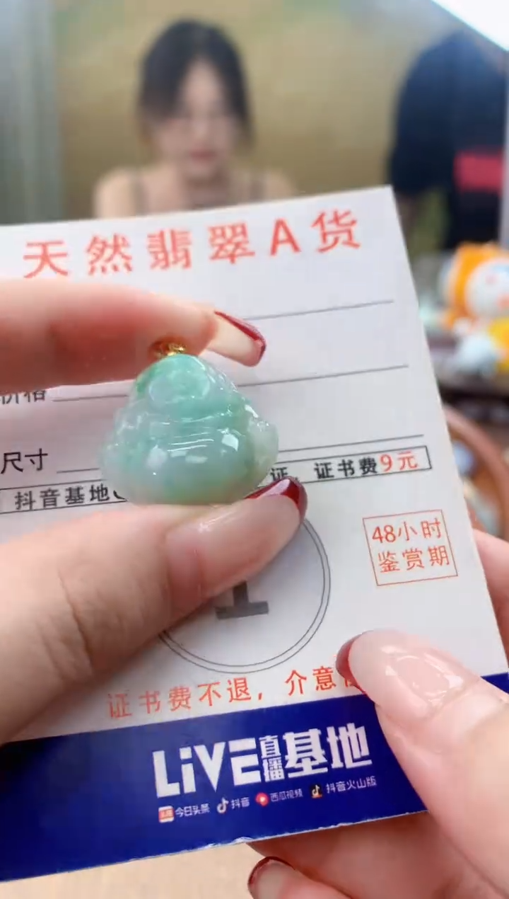 颈饰未镶嵌翡翠天然A货翡翠挂件