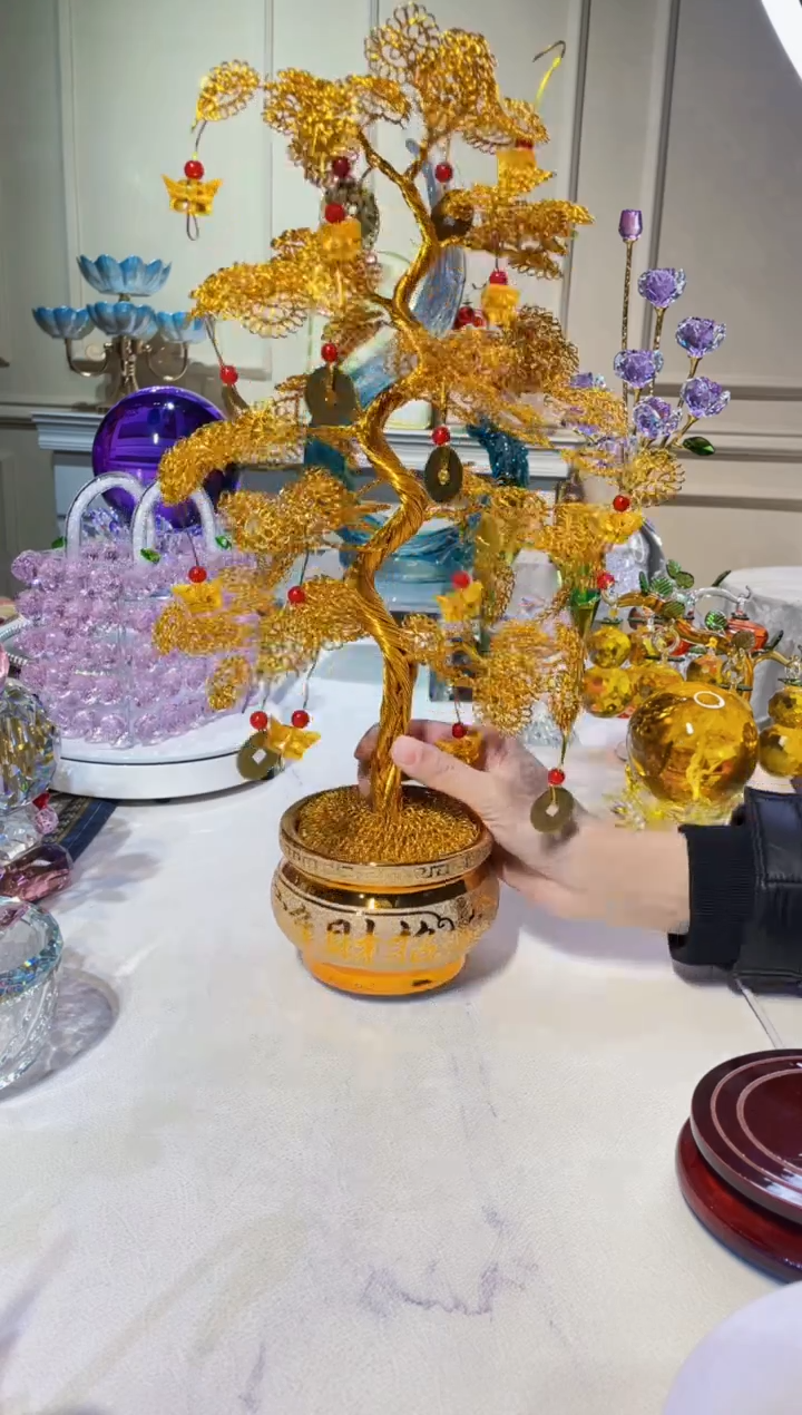 手工艺品琉璃高款发财树