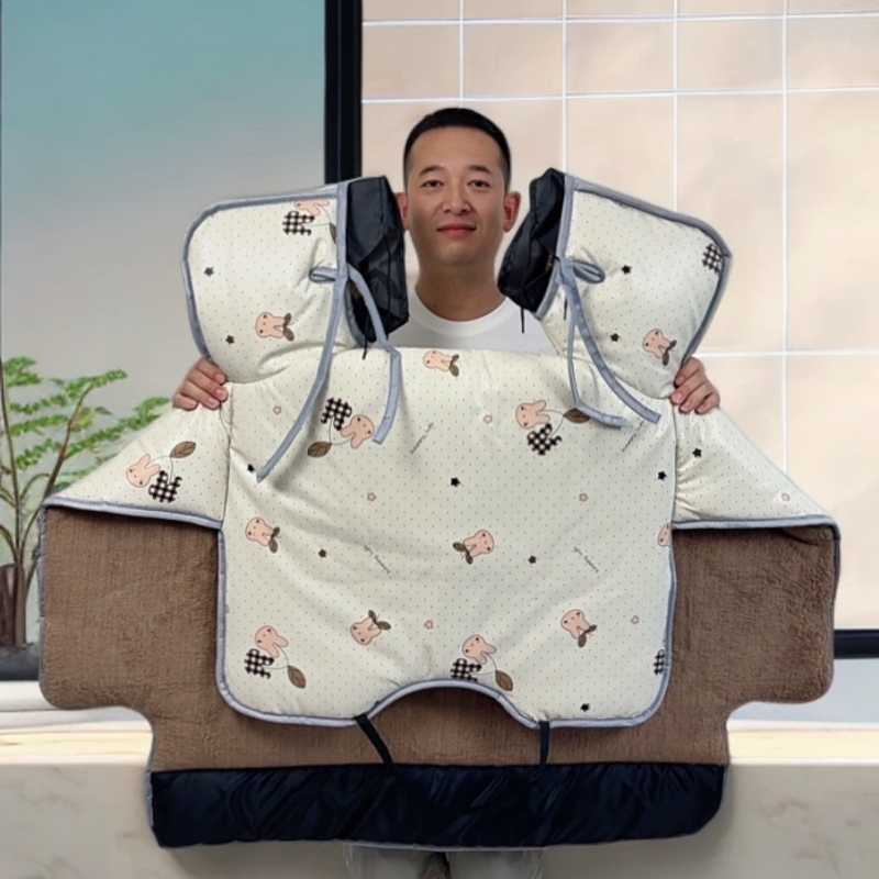 高端皮革加厚绒冬季挡风被加大立体手套防风防水电动车保暖被