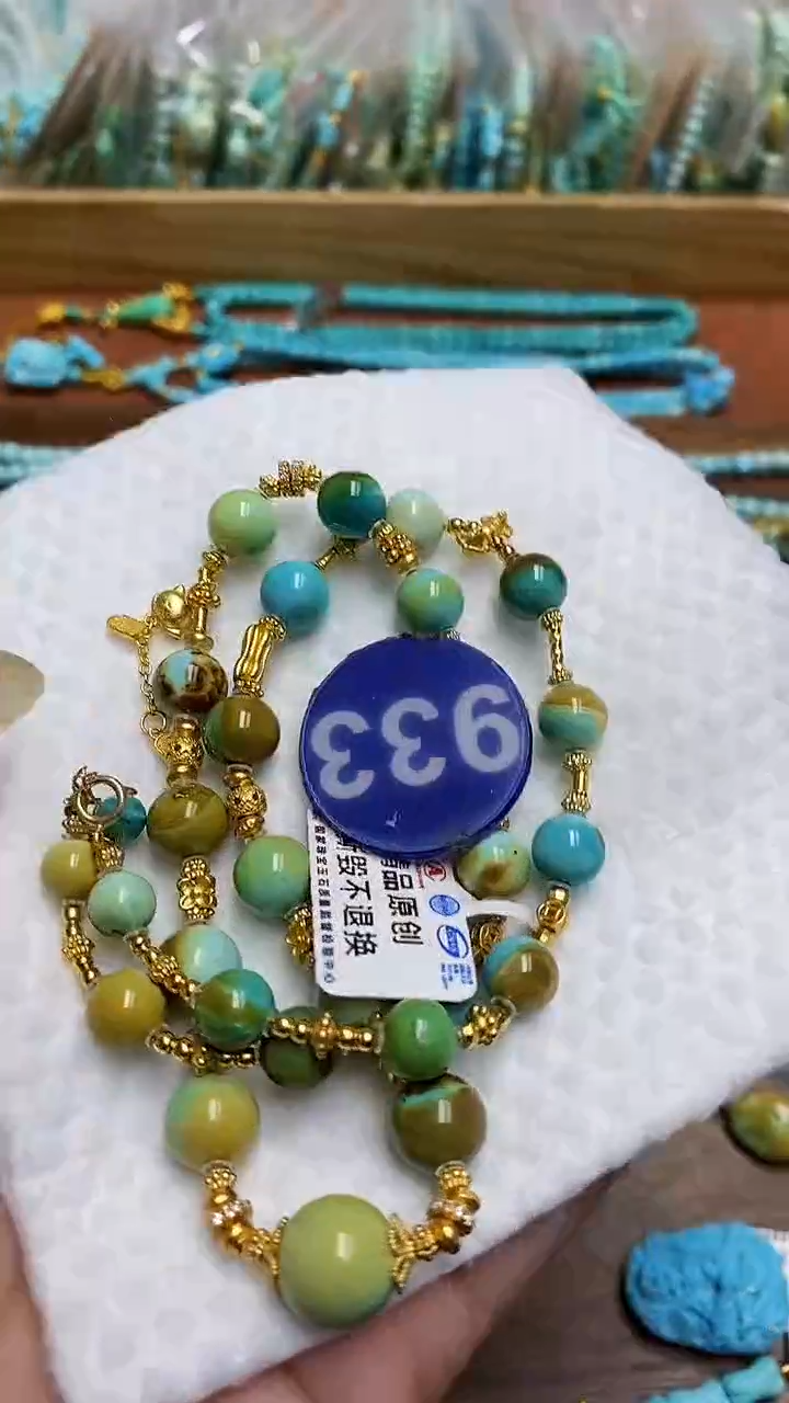 【闪购商品】绿松石项链银S925镶嵌933