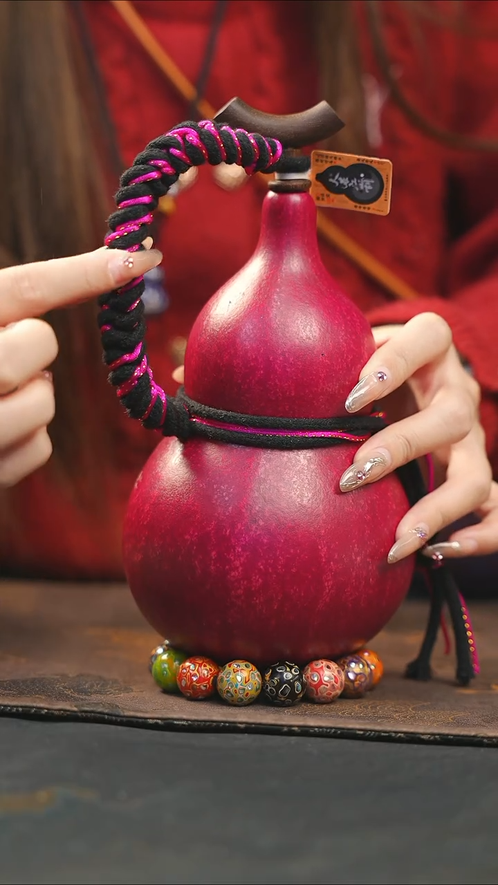 【闪购商品】WG112大漆酒葫芦不包手串及旋转底座