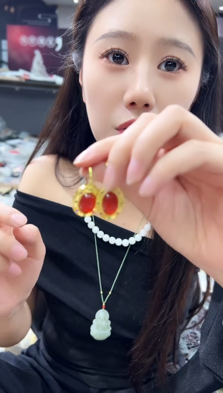 玛瑙/玉髓耳饰未镶嵌（多样性发货）055