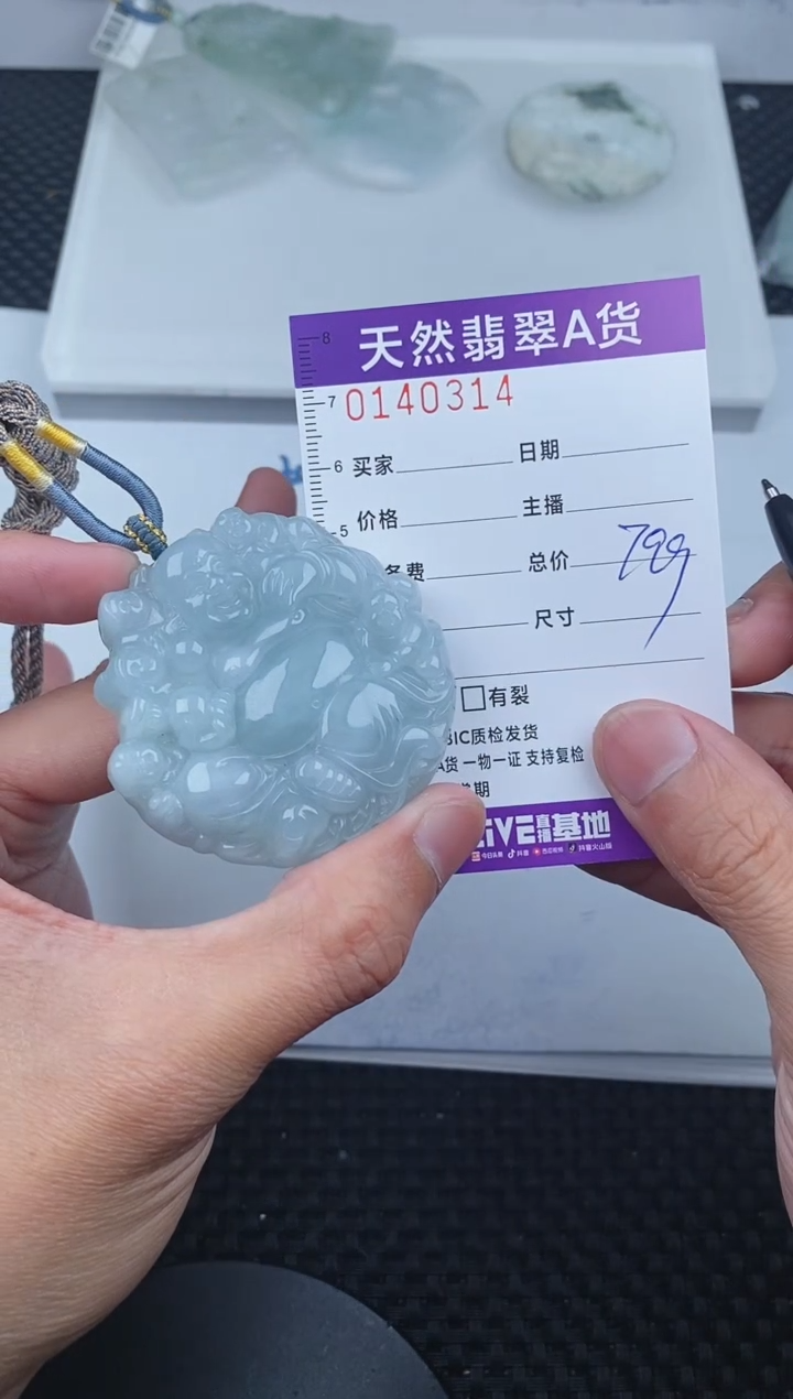 翡翠未镶嵌颈饰       314