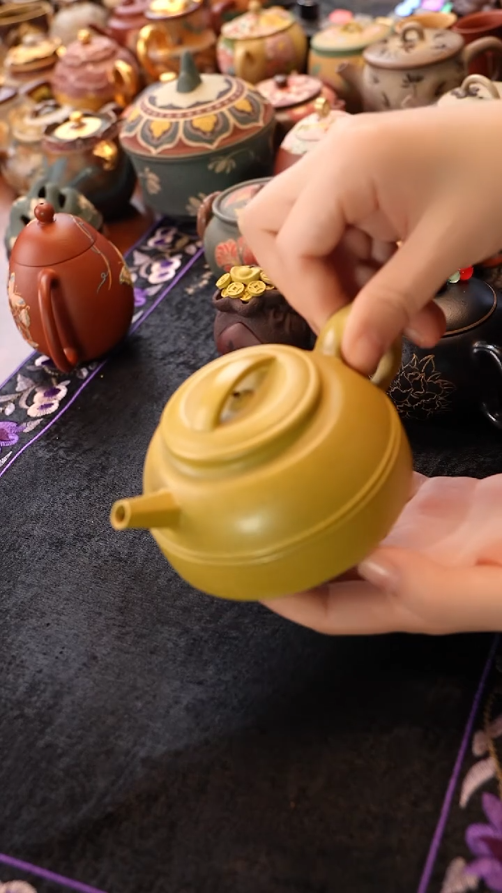 茶壶紫砂冷黄金段光素