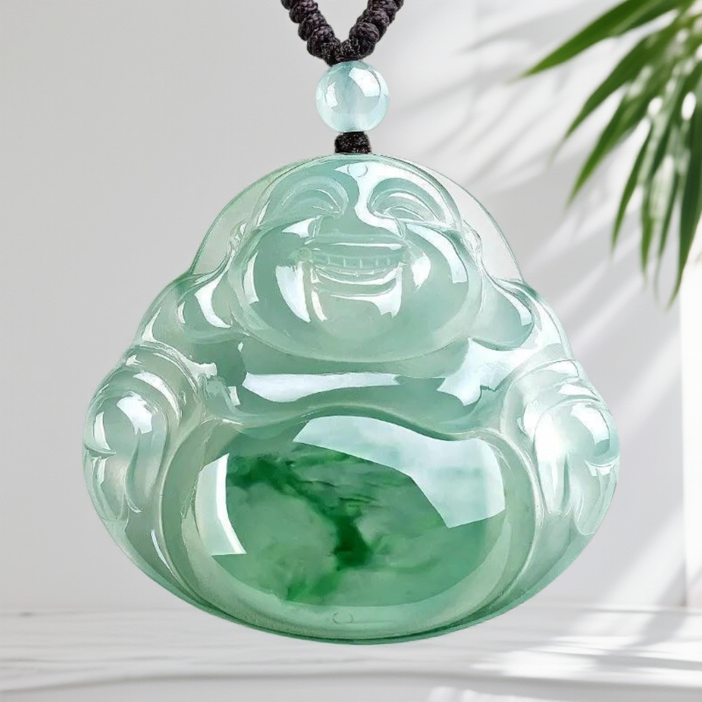 非金属合成锆石吊坠 绿色佛公项链吊坠