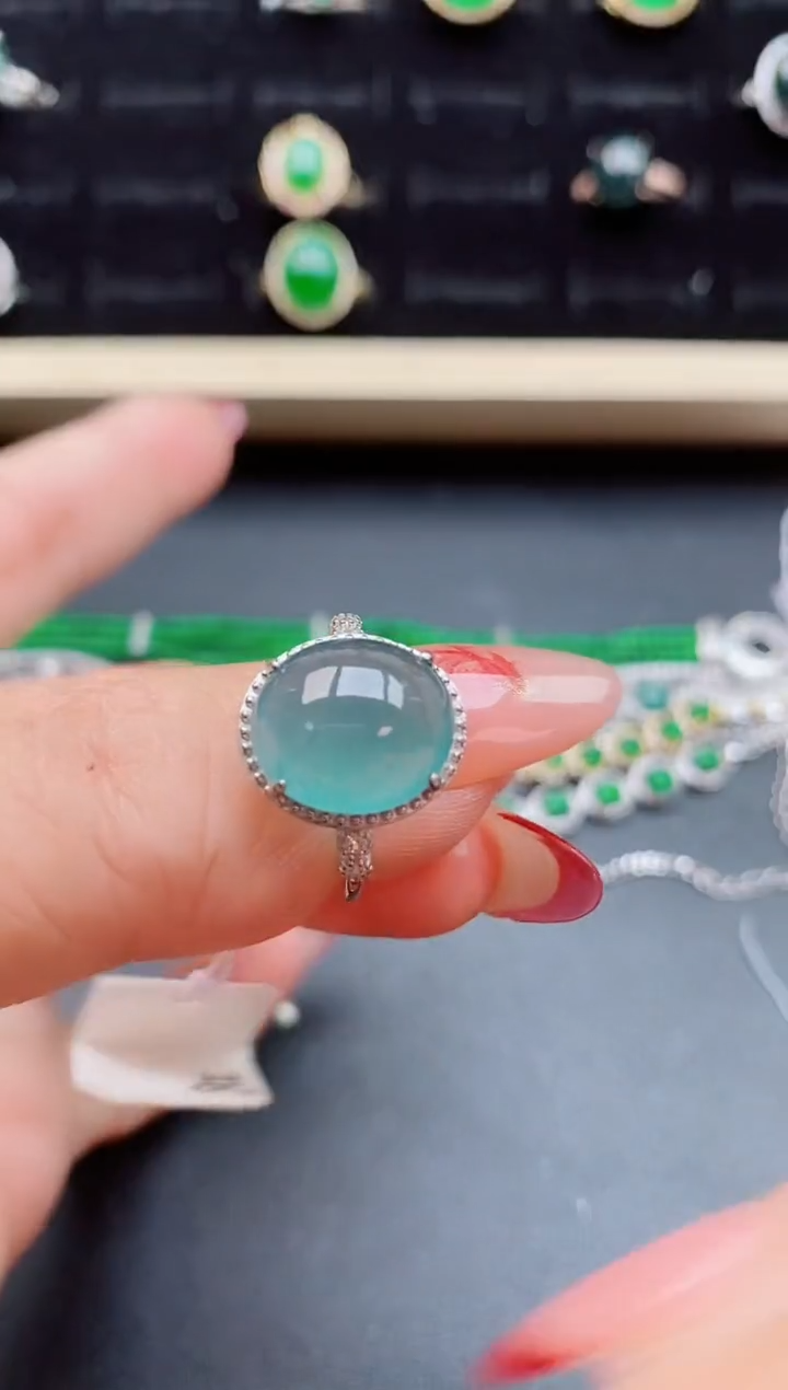 【闪购商品】翡翠戒指银S925镶嵌321321