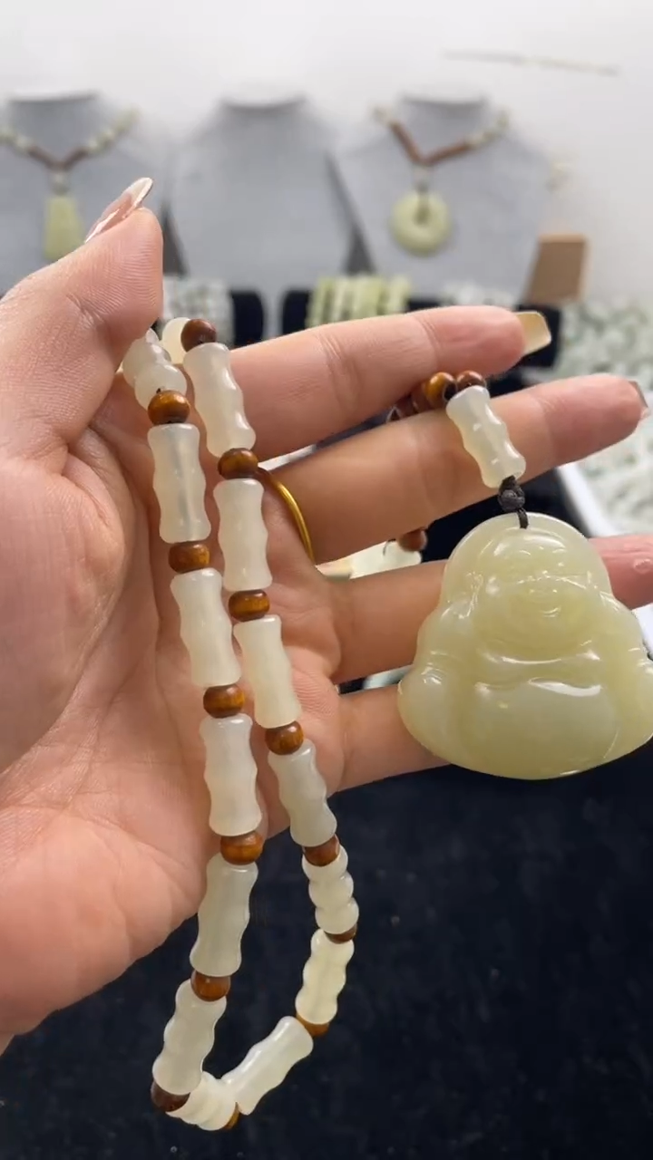 【闪购商品】和田玉吊坠(赠链)未镶嵌和田玉双面弥勒佛佛公吊坠