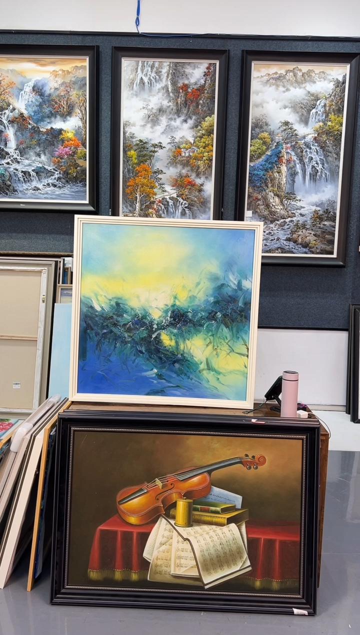 【闪购商品】油画126号手绘油画-80*80-抽象