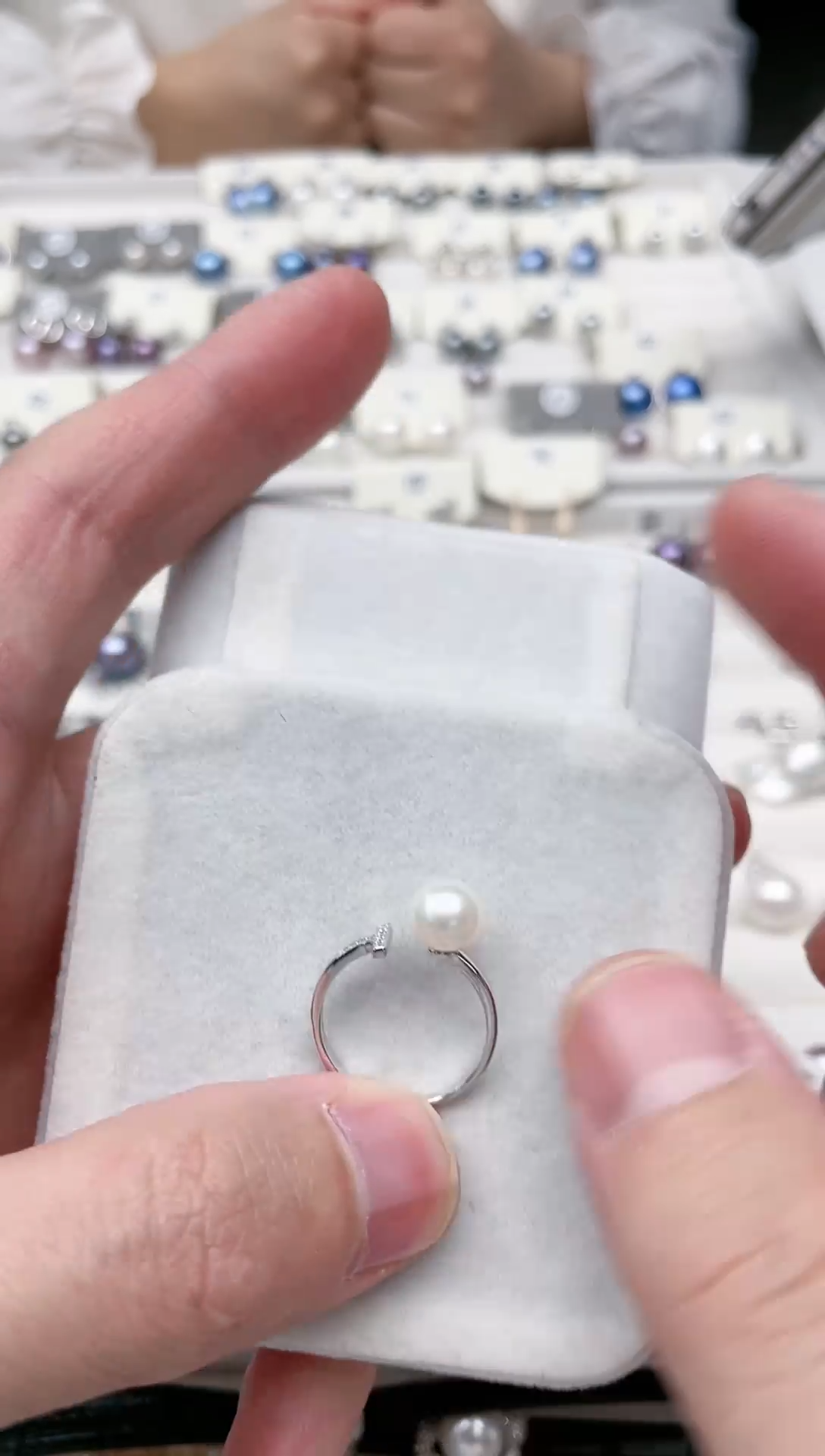 【闪购商品】淡水珍珠戒指银S925镶嵌戒指