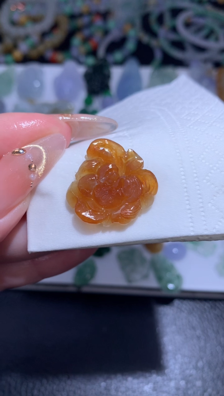 未镶嵌定制翡翠莲花