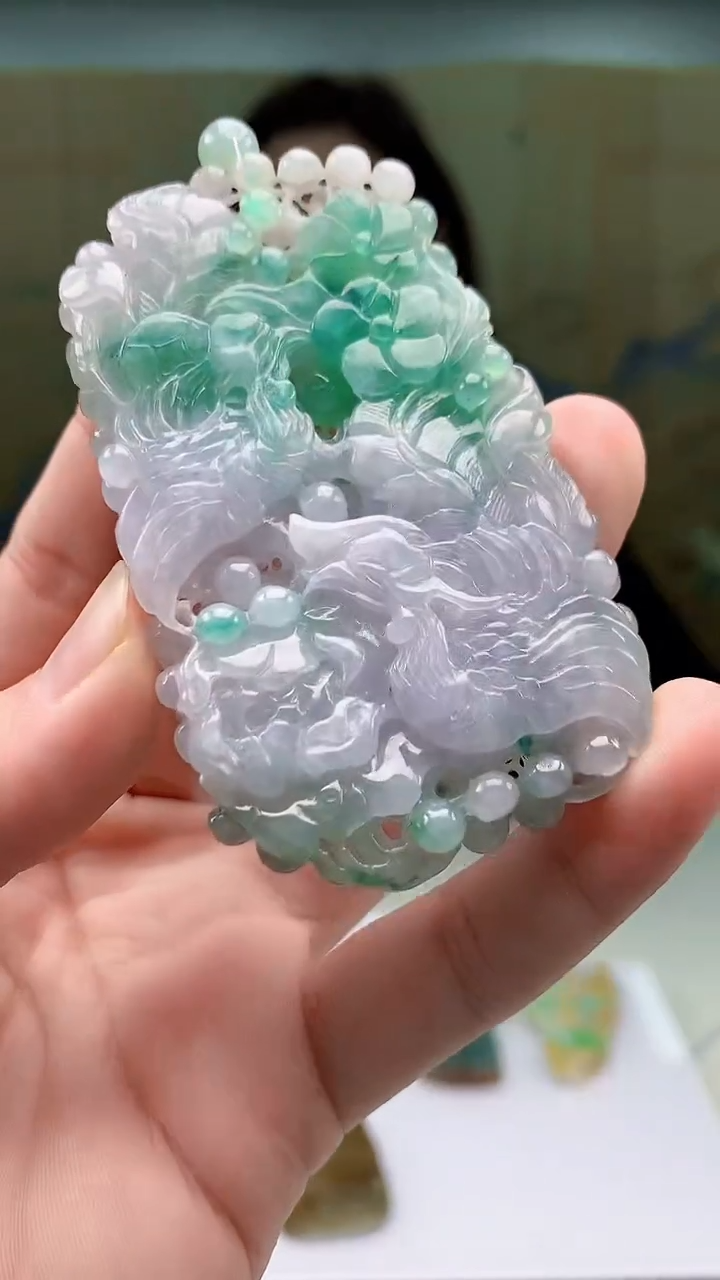 【闪购商品】定制翡翠未镶嵌4829bb-毛货挂件77