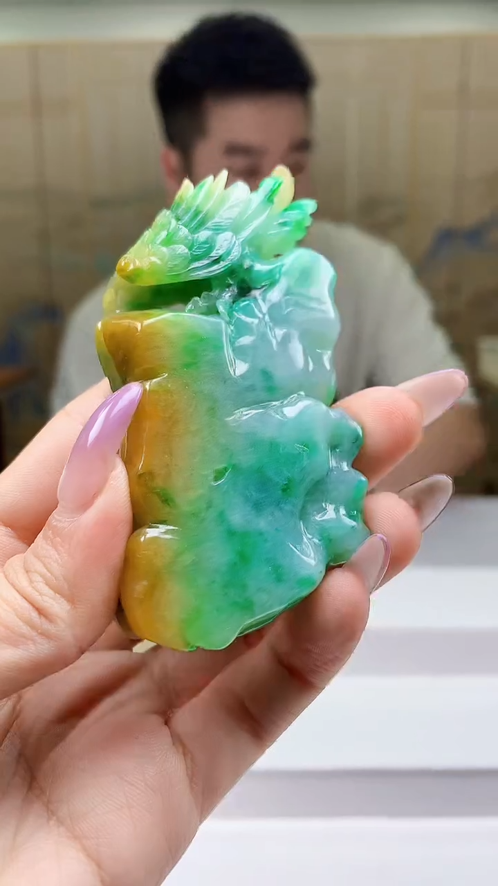 定制翡翠未镶嵌5028ty-毛货挂件225