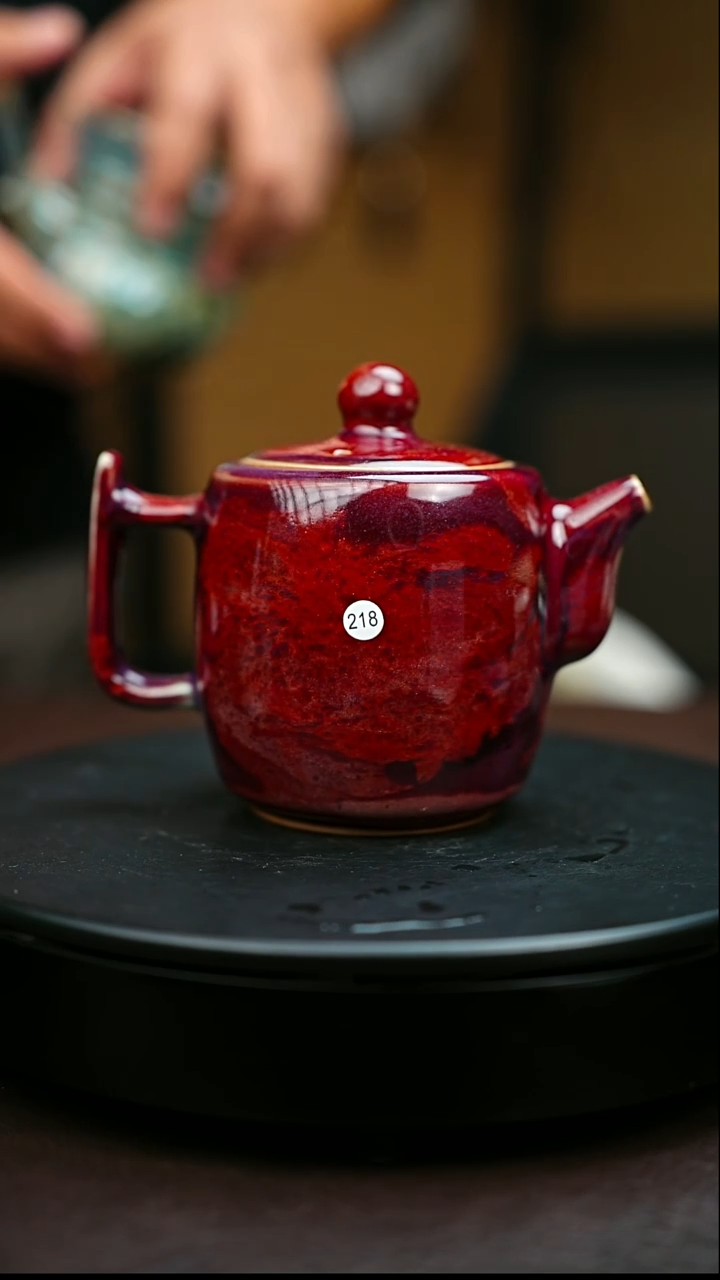 218#原矿钧瓷炉钧釉中和壶