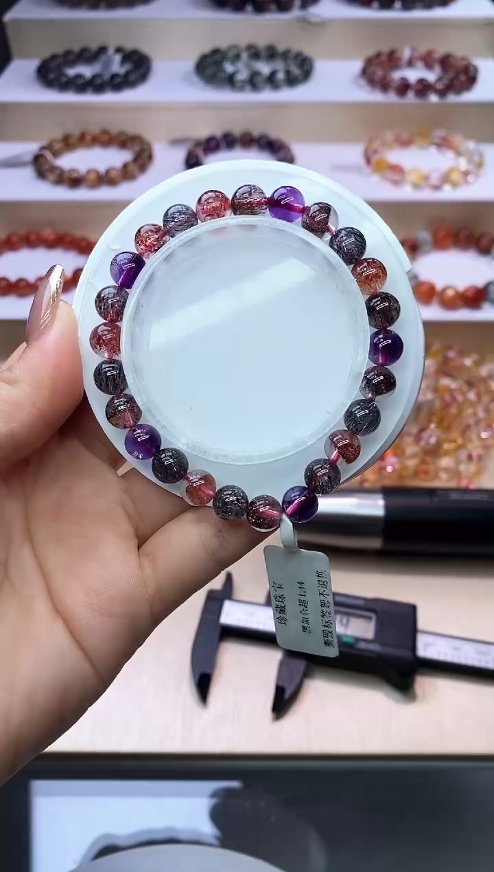 【闪购商品】水晶手链未镶嵌黑加仑超七单圈7m+