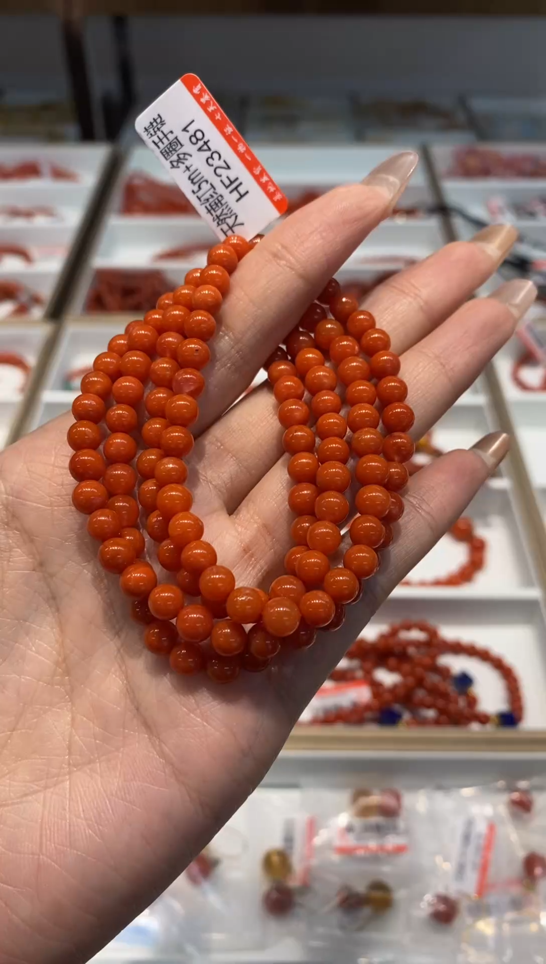 【闪购商品】南红玛瑙手链合金多圈手链