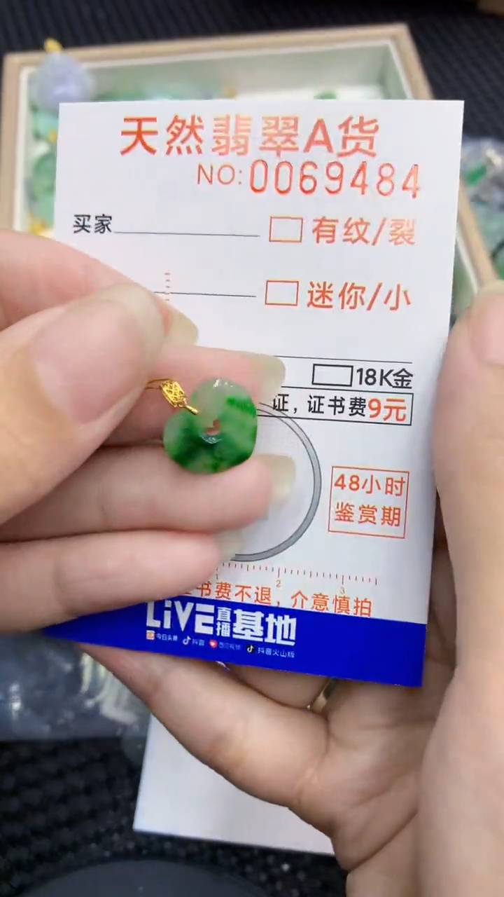 【闪购商品】翡翠颈饰18K金镶嵌            8