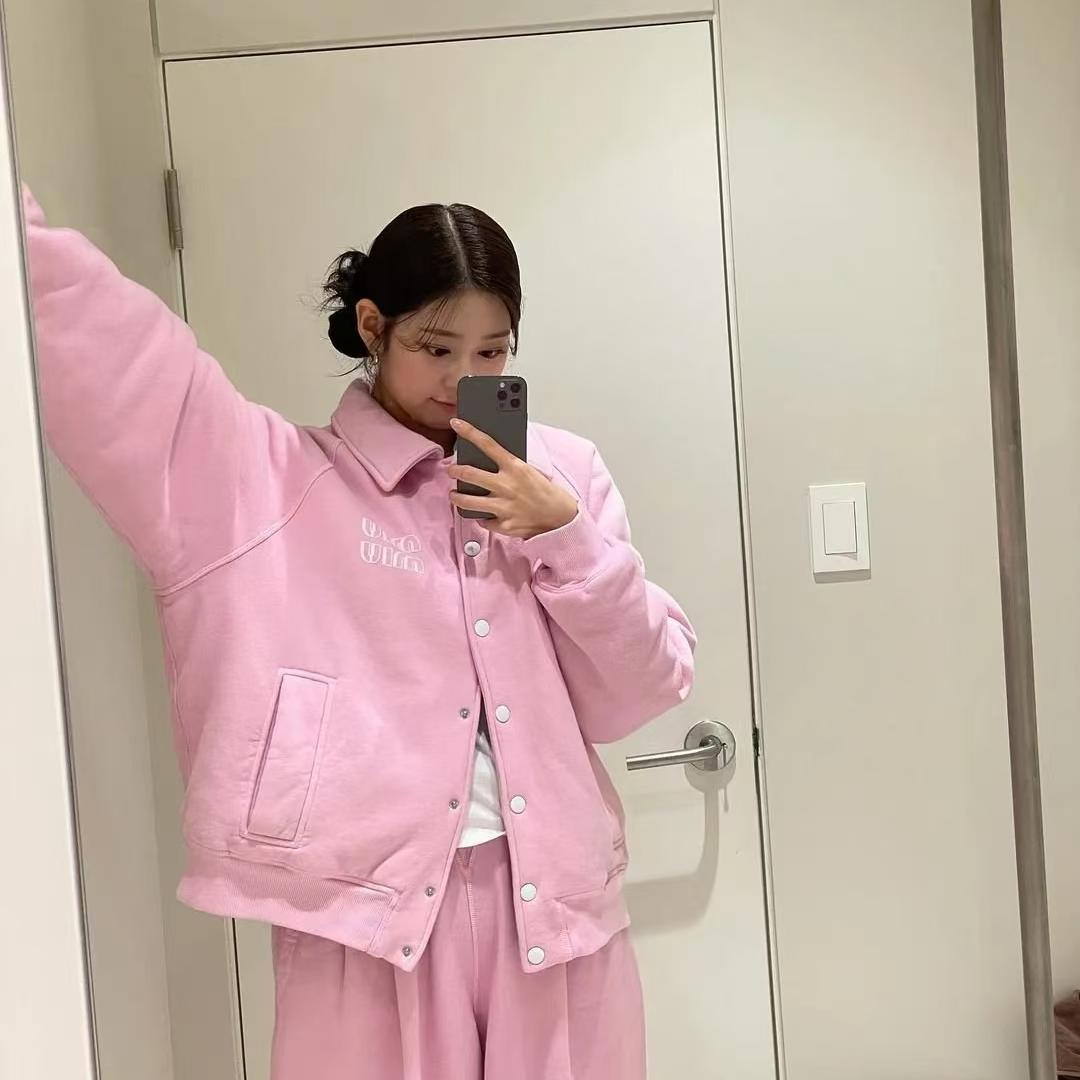 99新 MIU MIU/缪缪  016365 logo字母印花棉服 M码