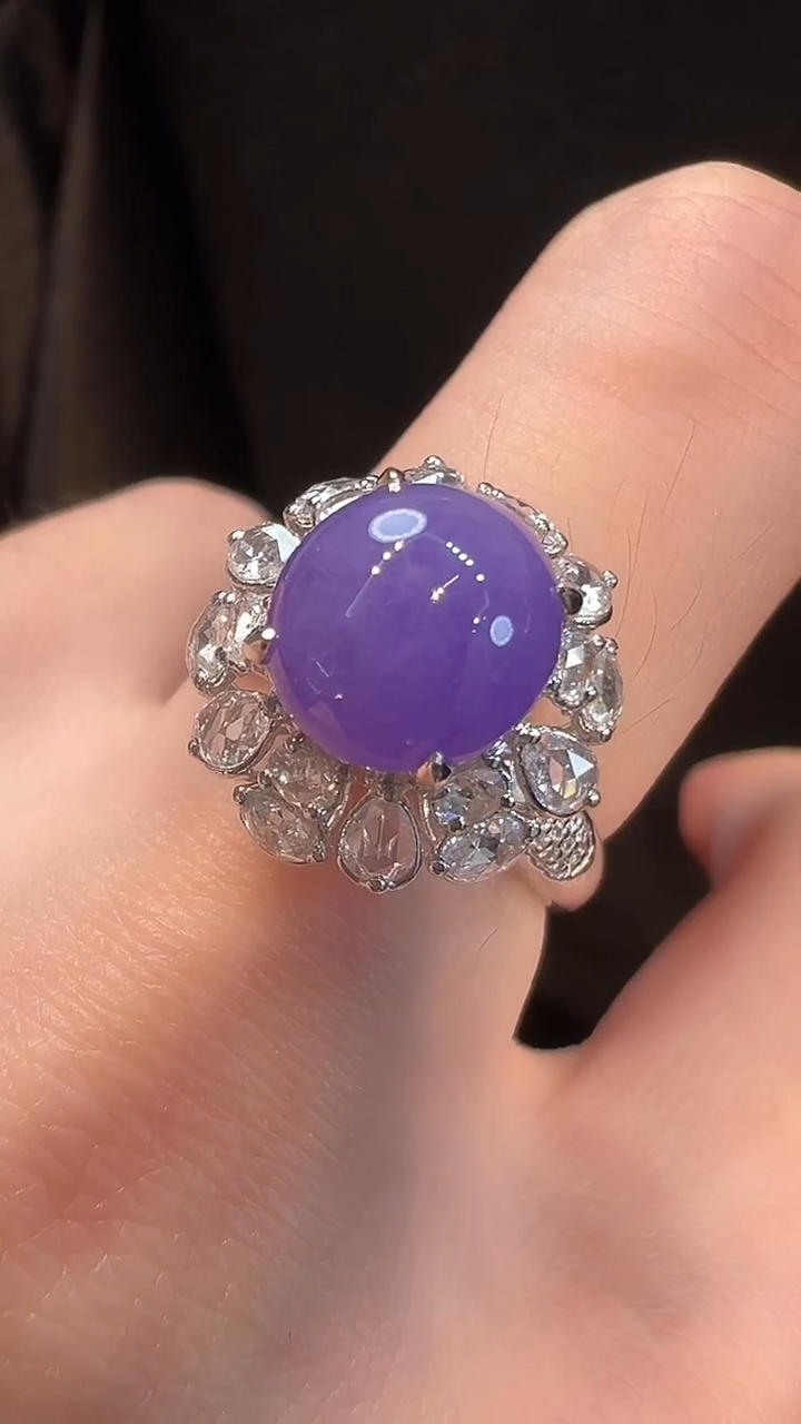 18K金镶嵌戒指翡翠L6