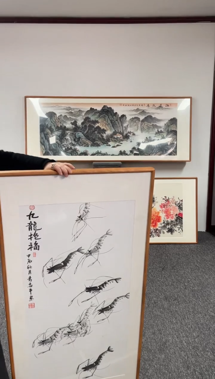 【闪购商品】国画虾120*60手写手绘绘画作品