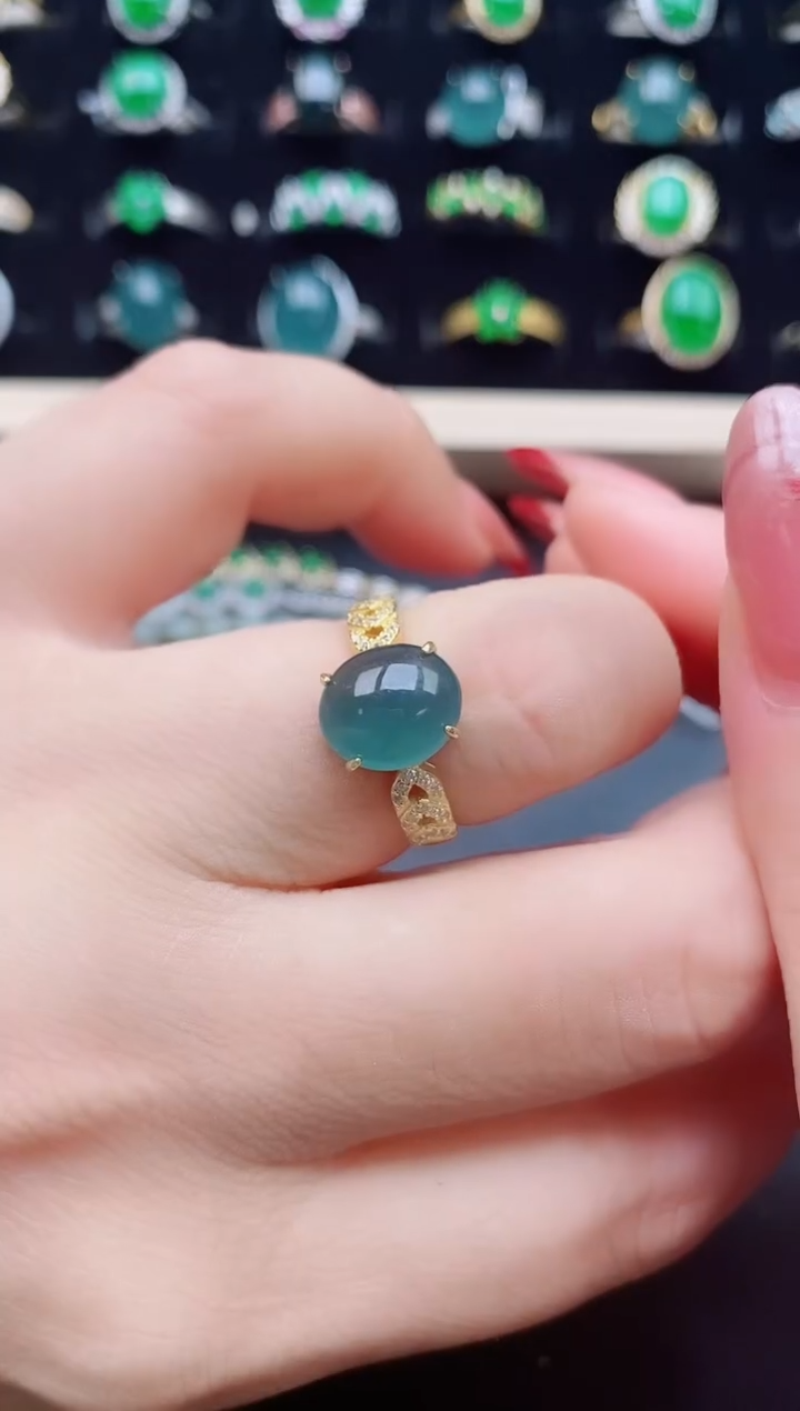 【闪购商品】翡翠戒指银S925镶嵌805850