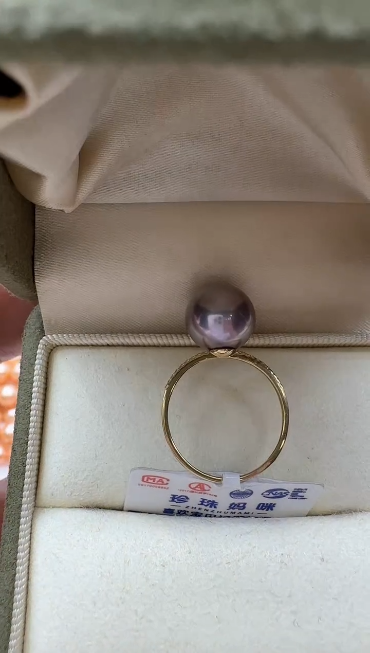 【闪购商品】淡水珍珠戒指18K金镶嵌q 