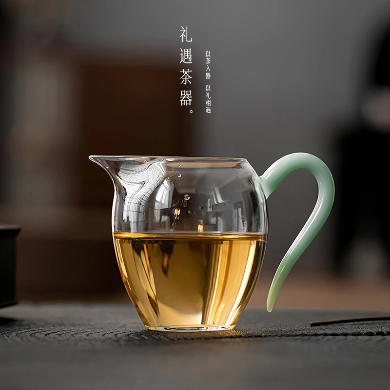 日式耐热玻璃公道杯高档手工分茶器茶漏一体公杯家用茶具泡茶专用